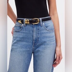 NWOT Madewell Black and Gold Women's Belt
